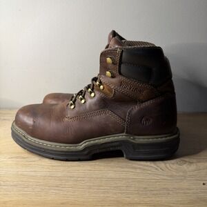 Wolverine Raider Steel Toe Work Boots Mens 8.5 M Brown Waterproof Lace Up 6 Inch
